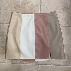 Color blocked Altar’d State leather skirt - size S